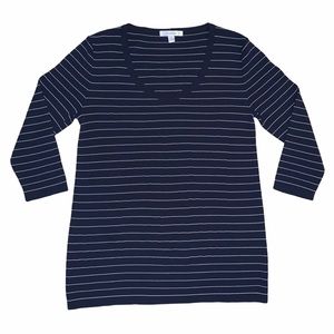 EUC Max Mara Womens Medium V Neck Sweater Navy Blue